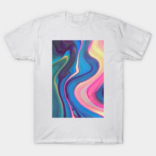 Abstract Aesthetic Y2K Marble Swirl Colorful Phone Case T-Shirt